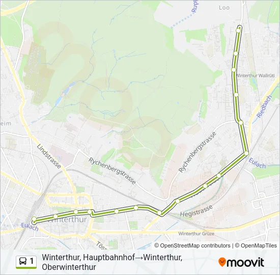 1 Bus Line Map