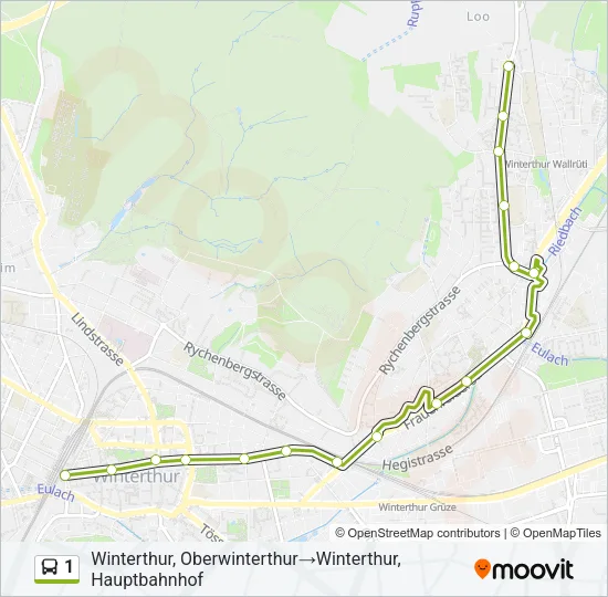 1 Bus Line Map