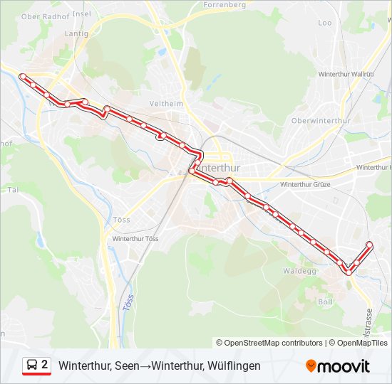 2 Route: Schedules, Stops & Maps - Winterthur, Seen→Winterthur ...
