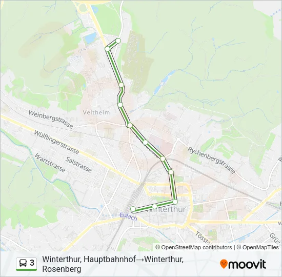 3 Bus Line Map
