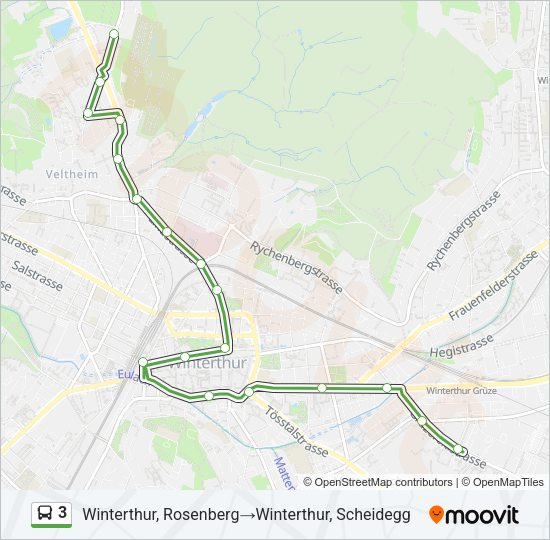 3 Bus Line Map