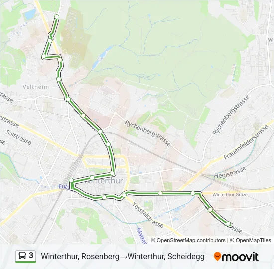 3 Bus Line Map