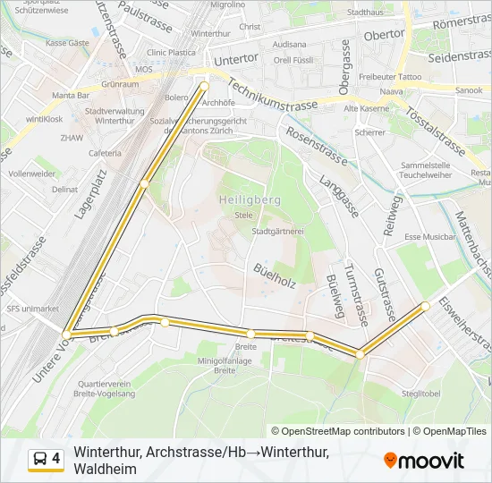 4 Bus Line Map