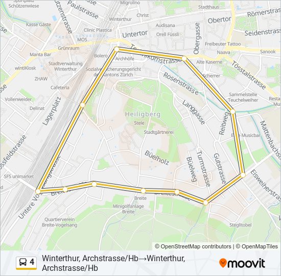 4 bus Line Map