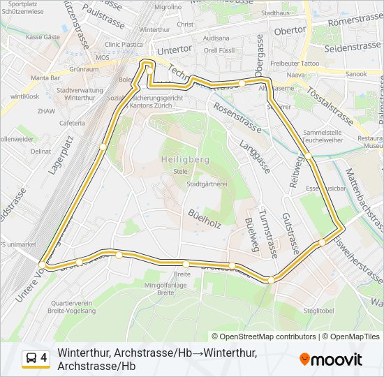 4 Bus Line Map