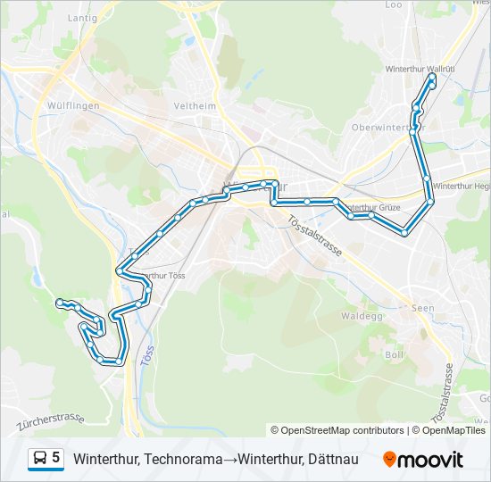 5 bus Line Map