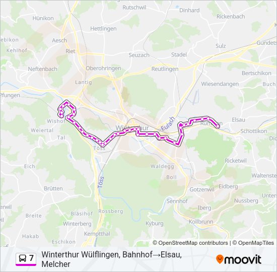 7 Bus Line Map