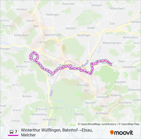 7 Bus Line Map