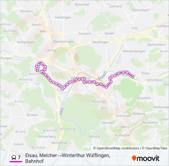 7 Bus Line Map