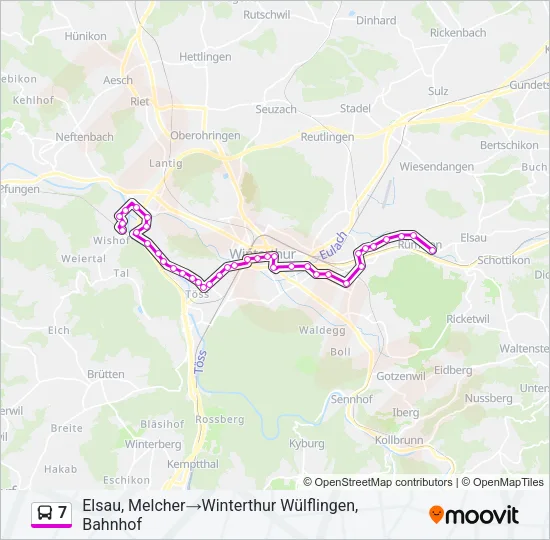 7 Bus Line Map