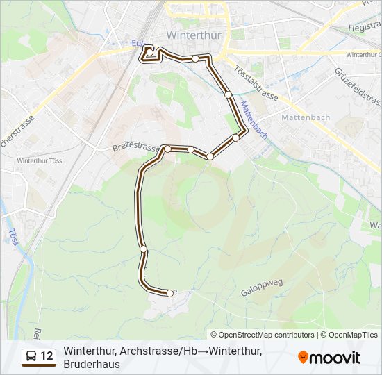 12 Bus Line Map