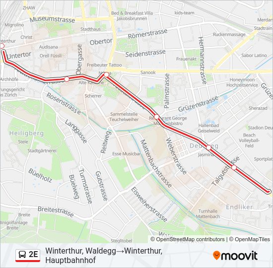 2E Bus Line Map