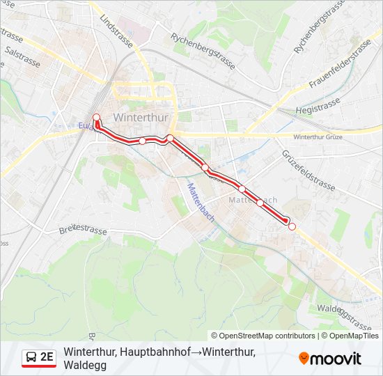 2E Bus Line Map
