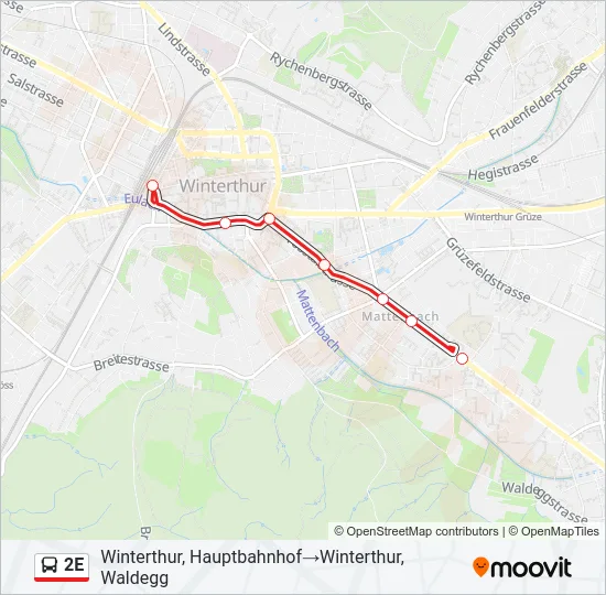 2E Bus Line Map