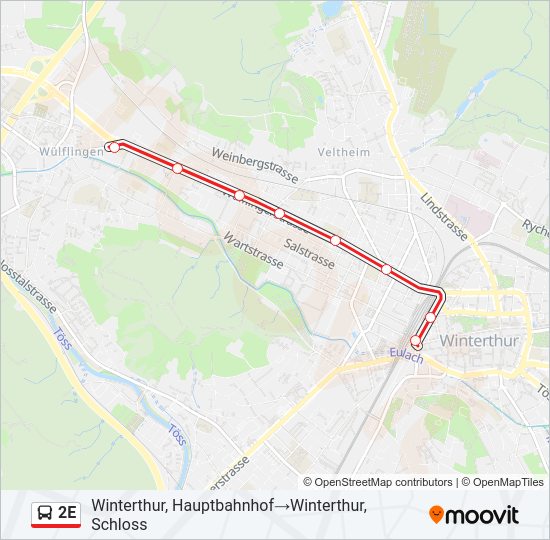 2E Bus Line Map