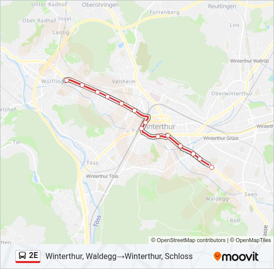 2E Bus Line Map