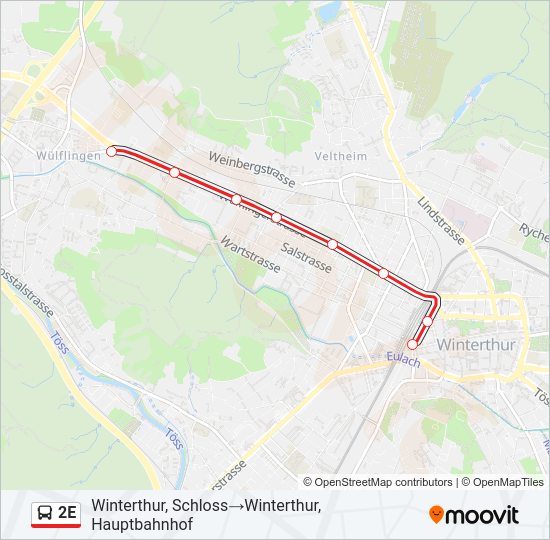 2E Bus Line Map