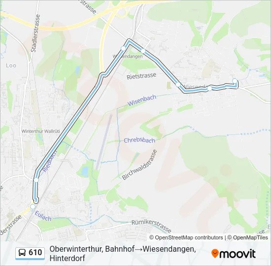 610 Bus Line Map