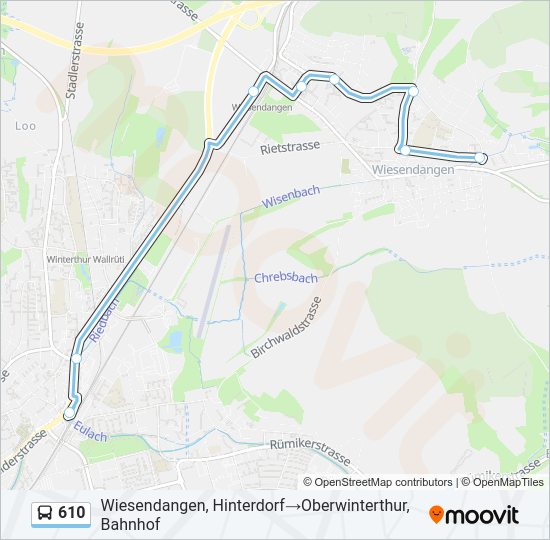 610 Bus Line Map