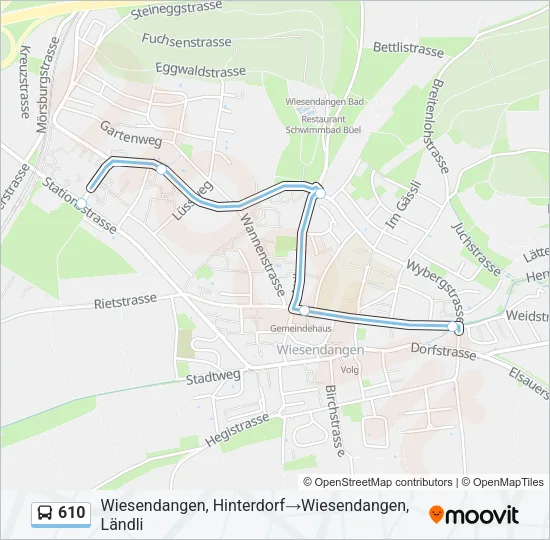 610 Bus Line Map