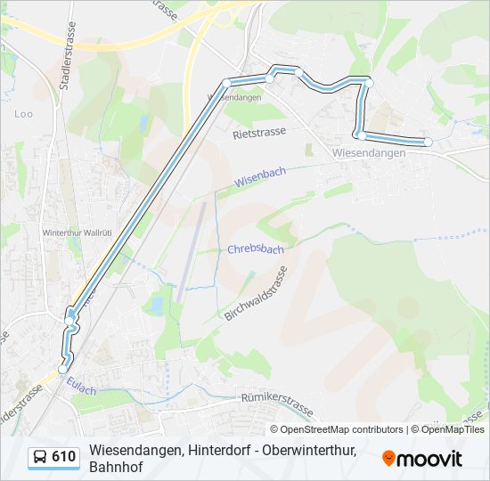 610 bus Line Map