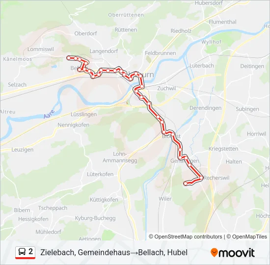 2 Bus Line Map