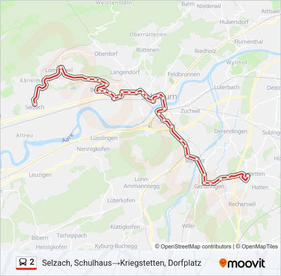 2 Bus Line Map