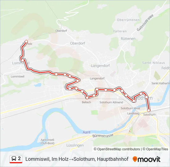2 Bus Line Map