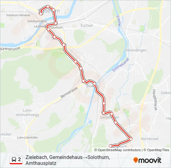 2 Bus Line Map