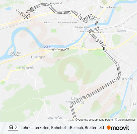 3 Bus Line Map