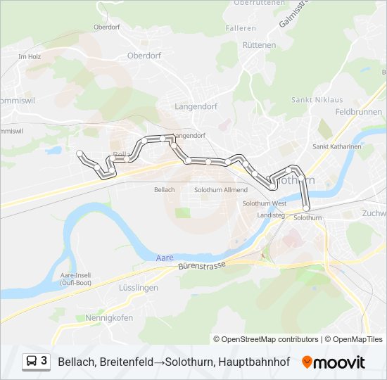 3 Bus Line Map