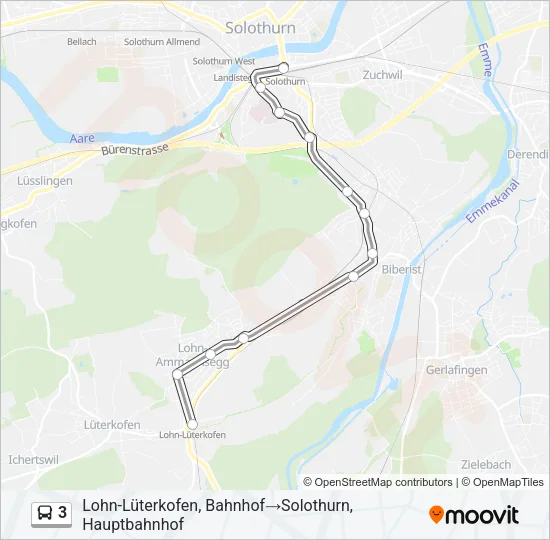3 Bus Line Map