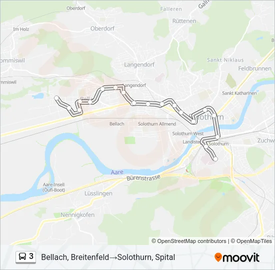 3 Bus Line Map