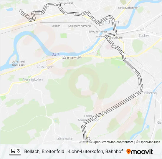 3 Bus Line Map