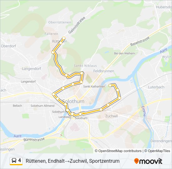 4 Bus Line Map