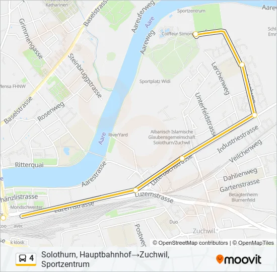 4 Bus Line Map