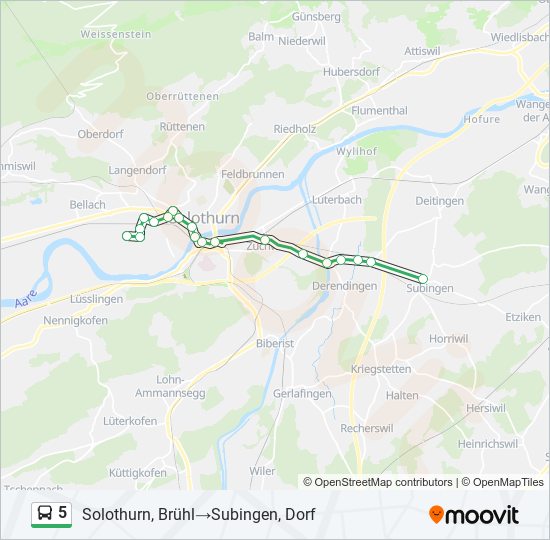 5 bus Line Map