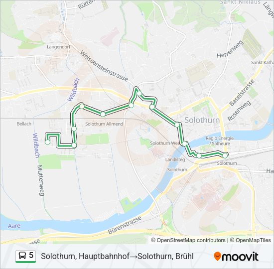 5 Bus Line Map