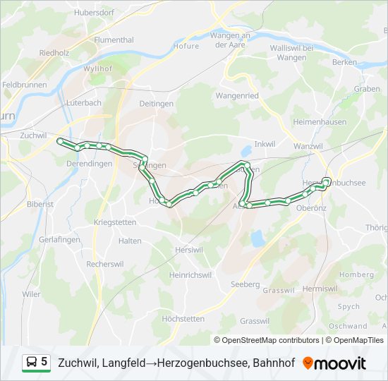 5 Bus Line Map