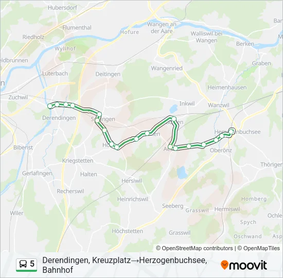 5 Bus Line Map