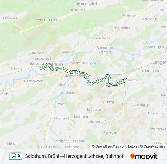 5 Bus Line Map