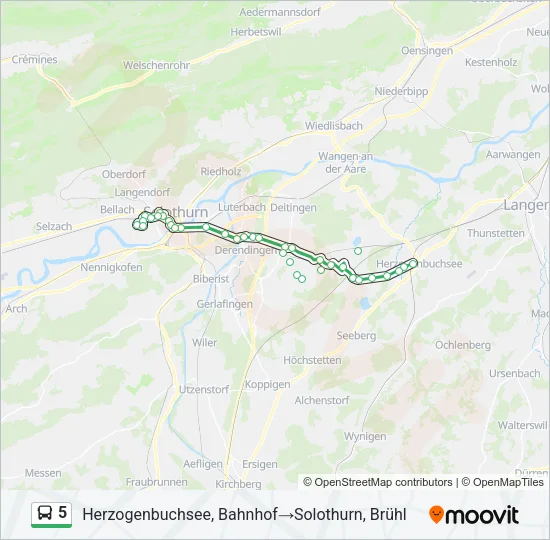 5 Bus Line Map