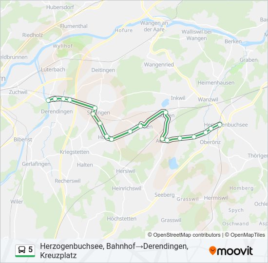 5 Bus Line Map