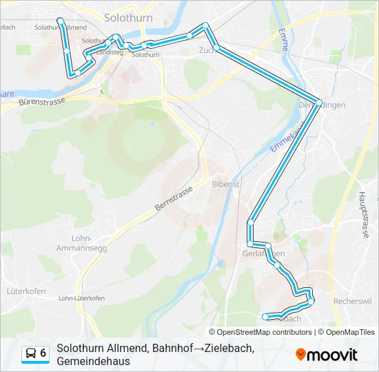 6 Bus Line Map
