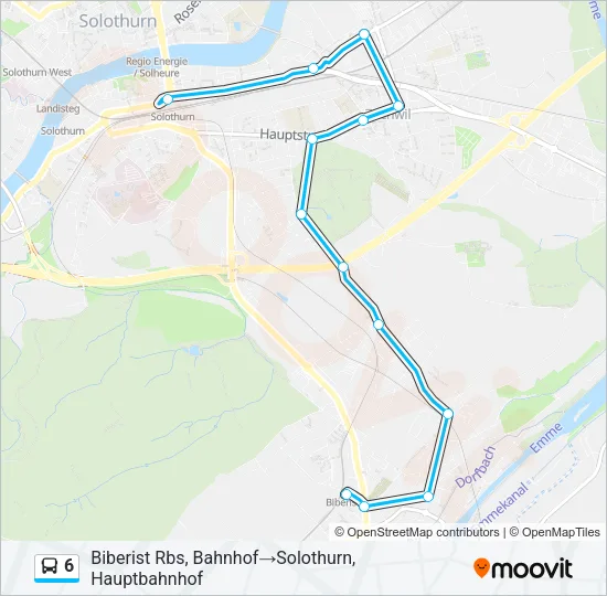 6 Bus Line Map