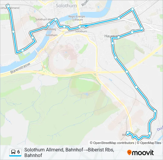 6 Bus Line Map