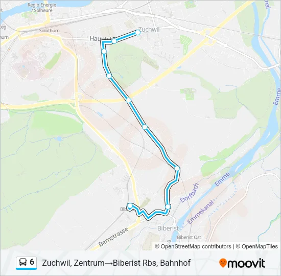 6 Bus Line Map