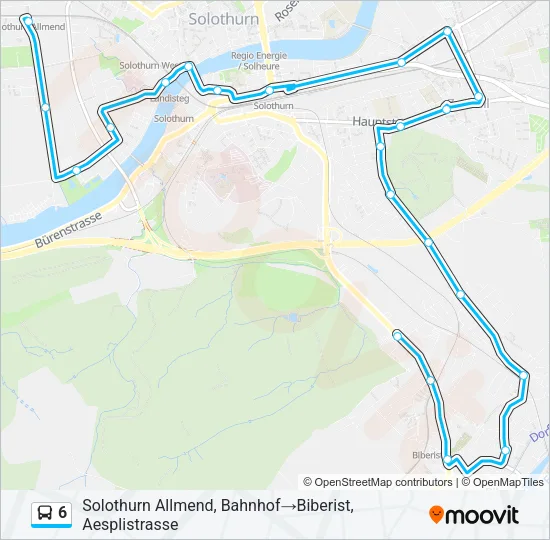 6 Bus Line Map