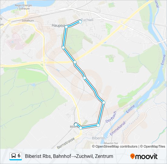 6 Bus Line Map