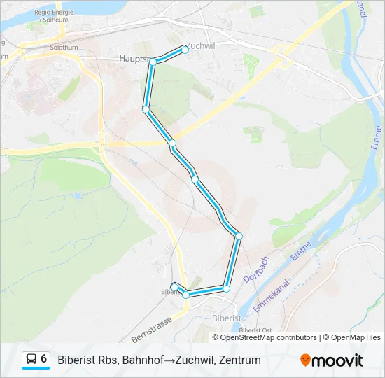6 Bus Line Map
